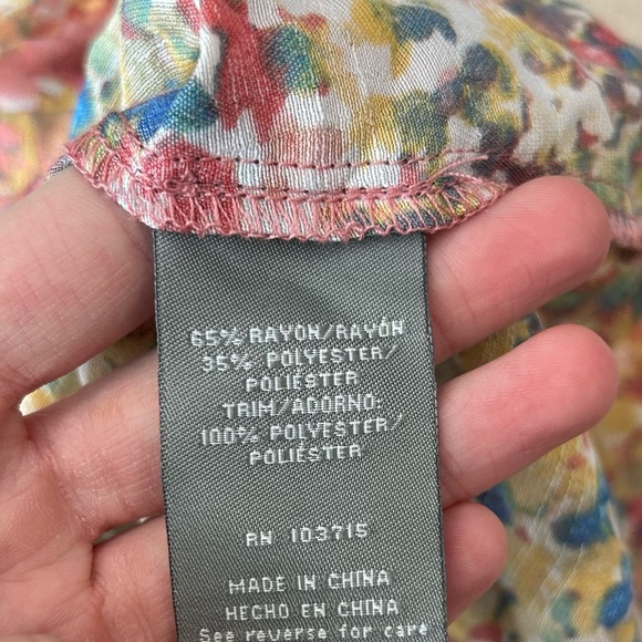 Sharagano Abstract Smocked Peasant Blouse - Picture 4 of 7